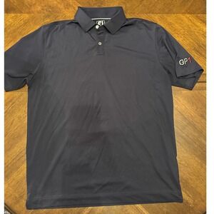 FootJoy FJ Athletic Fit Golf Polo Shirt Men's Large Navy‎ Blue GP1 Logo |F1